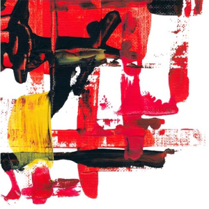 Abstraktion: Detail in roten Rändern 11