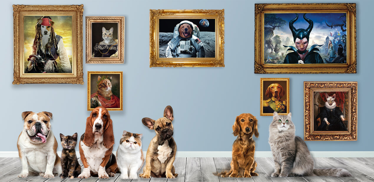 Bestellen Sie ein lustiges Porträt Ihres Haustieres!